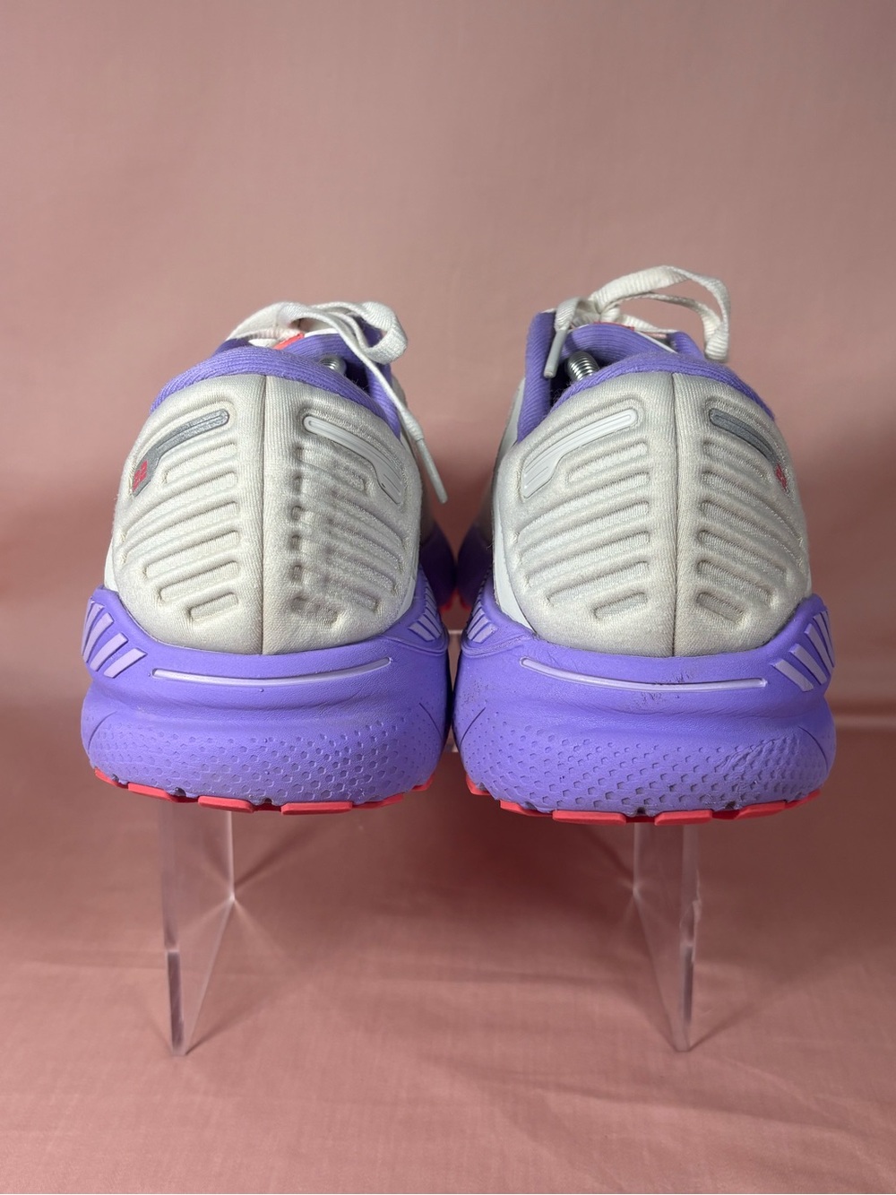 Brooks Adrenaline GTS 22 White/Coral/Purple Women's Running Sneaker Size 12 - Picture 9 of 16